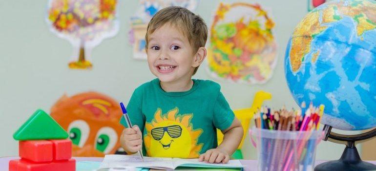 A child smiling