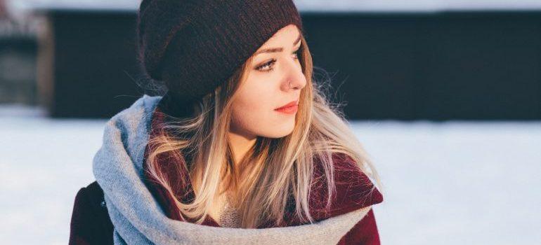 girl and snow