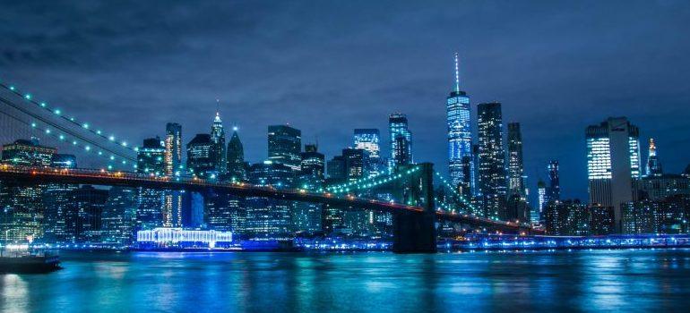 New York City, at night