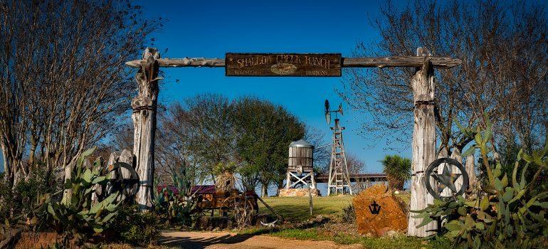 Texas rancho de entrada