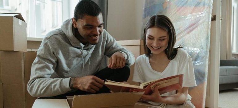 two people reading a book