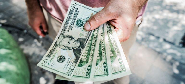 money in the hand