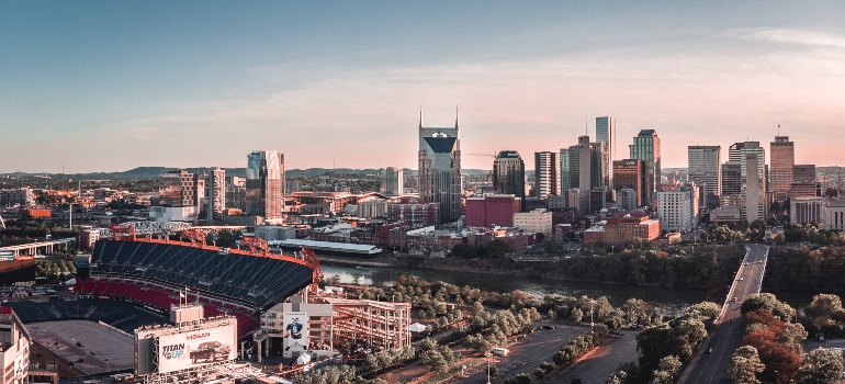 aerial view of Nashville