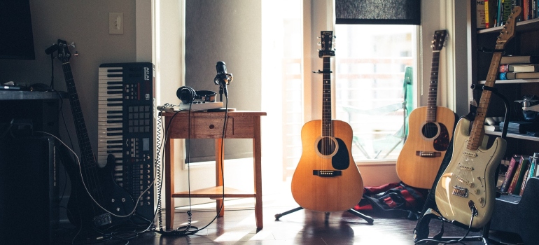 There are plenty Ideas for Spare Rooms in Your New Home, like a music studio