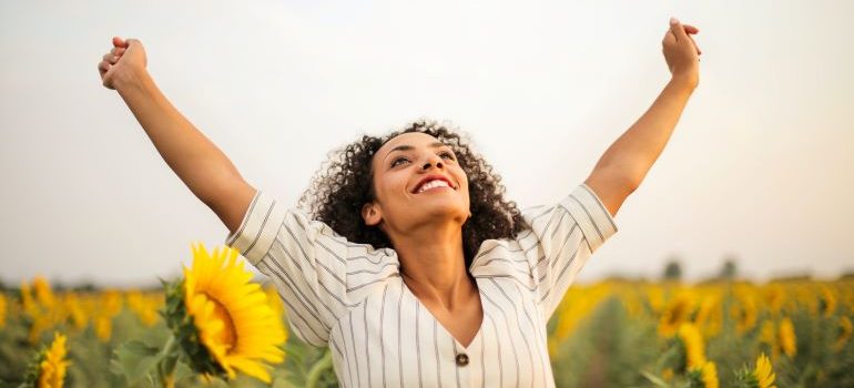 mujer feliz 