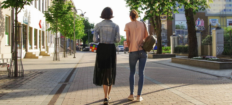 people walking on the street