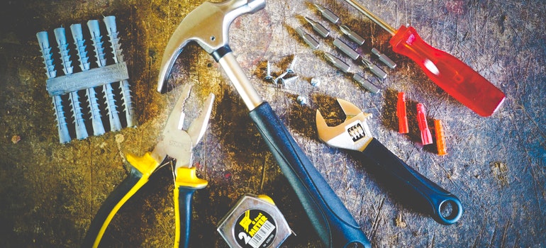 tools on the ground