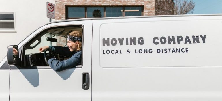 mover driving a van 