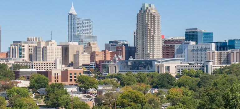 View of Raleigh buildings
