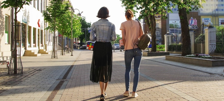 people walking on the street