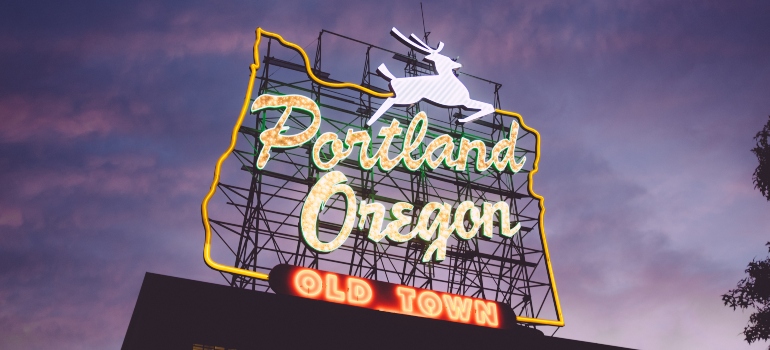 Un signo de Portland, Oregon