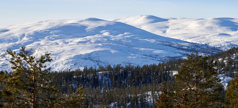 Snow on the mountains