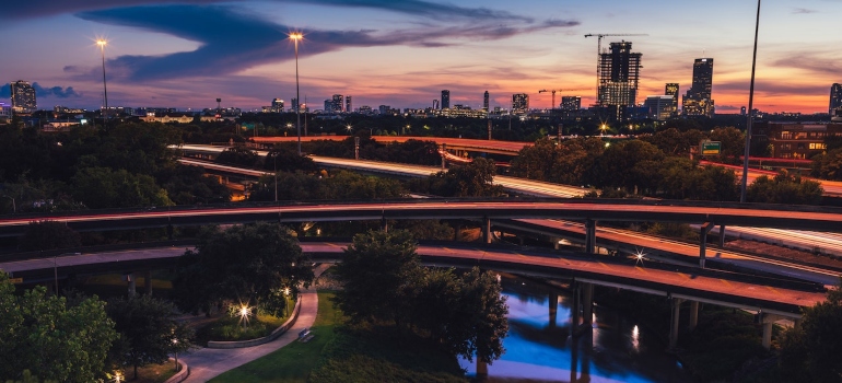 una vista panorámica de la ciudad de Houston