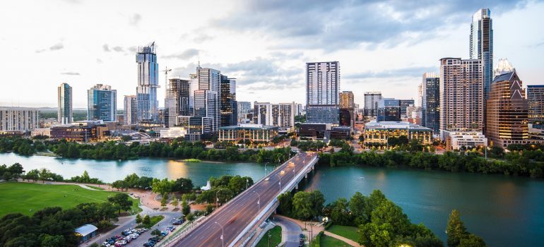 Vista sobre la ciudad en Texas