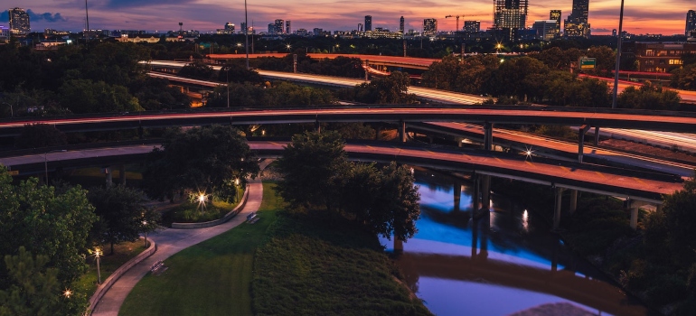 Houston TX at night 