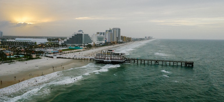 Florida beach during sunset