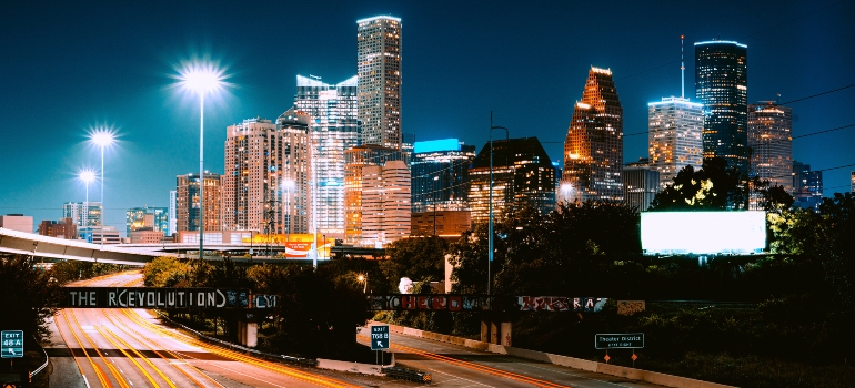 Houston at night 