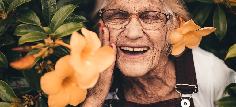 A happy elder in one of the best Houston suburbs for seniors