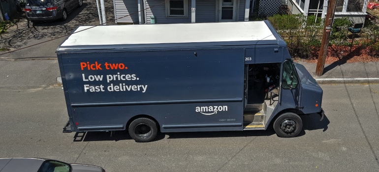 An Amazon truck