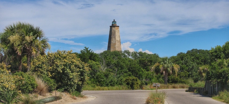 a historical lighthouse in North Carolina you can visit after Moving out of state from Houston Heights