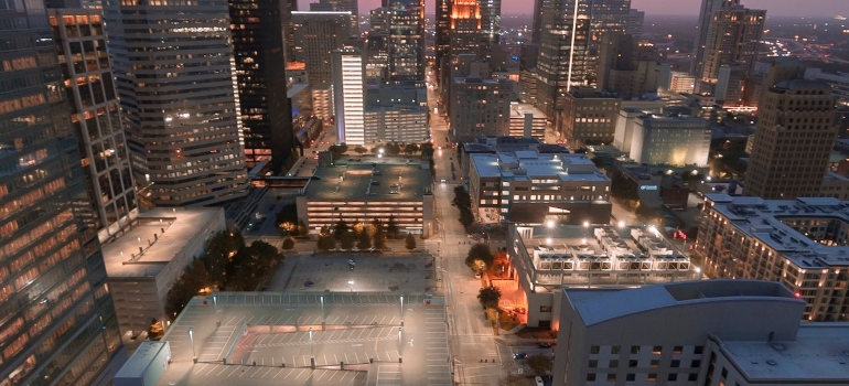 Aerial image of Houston you can see before moving from Houston