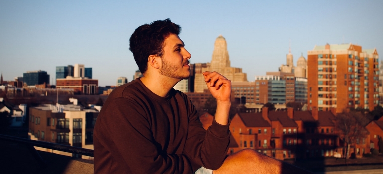 A happy man in one of the cities for homebuyers in the US