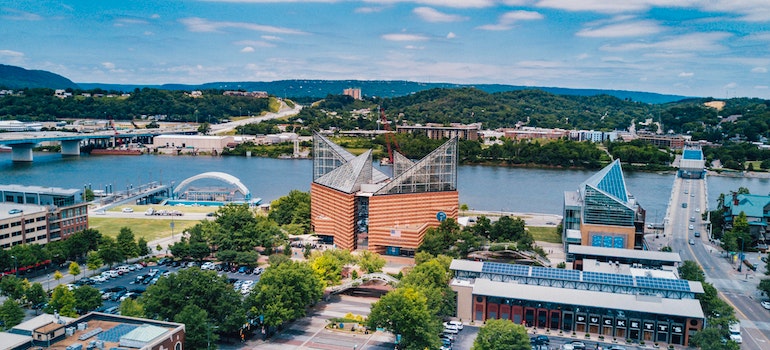 Aerial view on Chattanooga, Tennessee