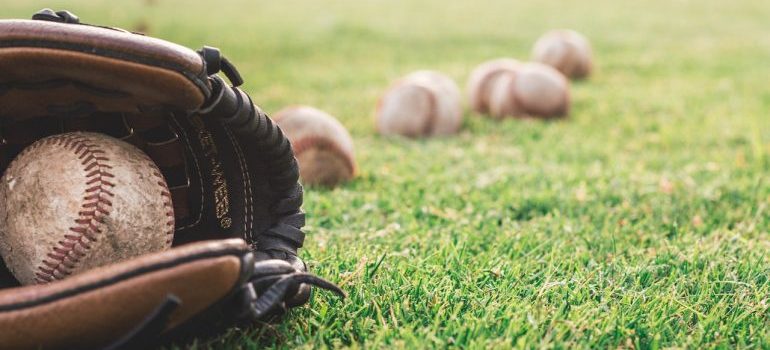 baseball balls and baseball mitt is one of the ways to spend weekends in Pasadena