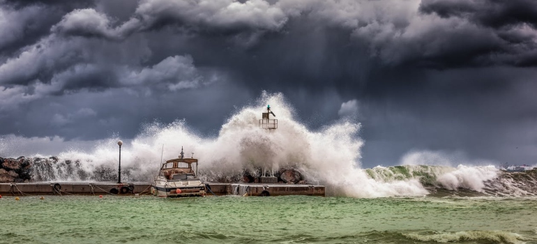 big waves at sea