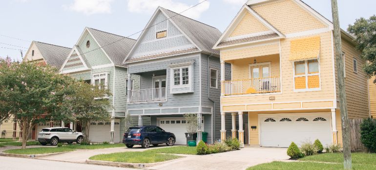 el antiguo estilo de casas en Houston Heights