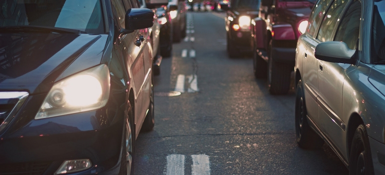 Cars on the street