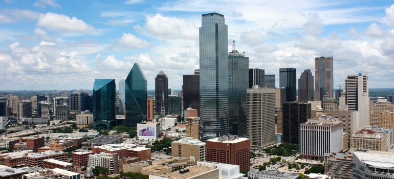 a skyline view of Dallas