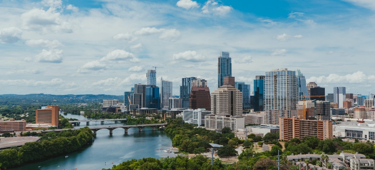 a view of downtown Austin