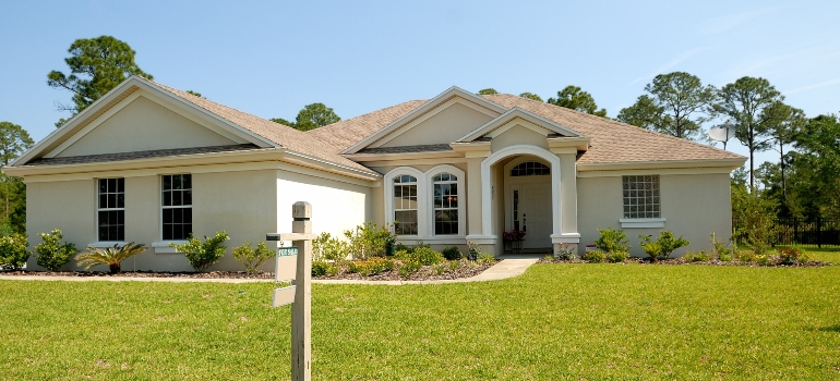 a house in a suburban area