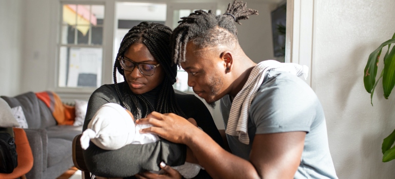 a couple moving across Texas with a baby